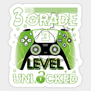 Level 3rd Grade Unlocked Back To School Sticker